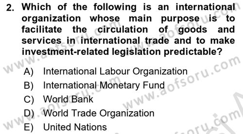 Global Political Economy Dersi 2022 - 2023 Yılı (Final) Dönem Sonu Sınav Soruları 2. Soru