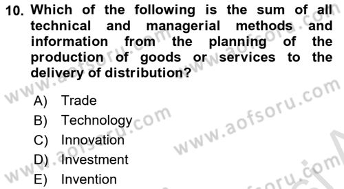 Global Political Economy Dersi Ara Sınavı Deneme Sınav Soruları 10. Soru