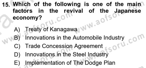 Global Political Economy Dersi Ara Sınavı Deneme Sınav Soruları 15. Soru