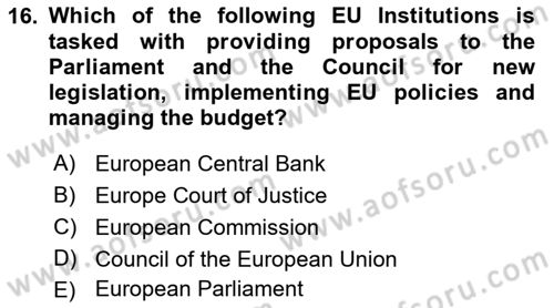 Global Political Economy Dersi Ara Sınavı Deneme Sınav Soruları 16. Soru