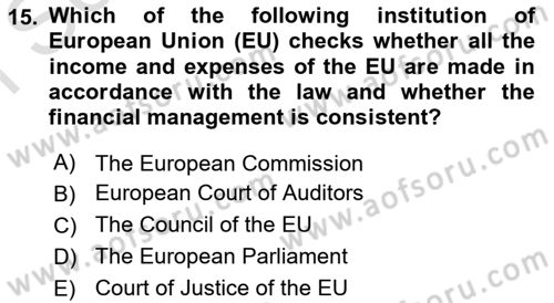 Global Political Economy Dersi 2023 - 2024 Yılı (Final) Dönem Sonu Sınav Soruları 15. Soru