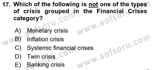 Global Political Economy Dersi 2023 - 2024 Yılı (Final) Dönem Sonu Sınav Soruları 17. Soru