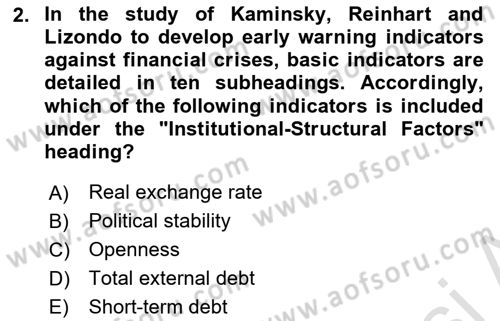 Global Political Economy Dersi 2023 - 2024 Yılı (Final) Dönem Sonu Sınav Soruları 2. Soru