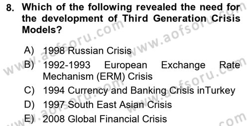 Global Political Economy Dersi 2023 - 2024 Yılı (Final) Dönem Sonu Sınav Soruları 8. Soru
