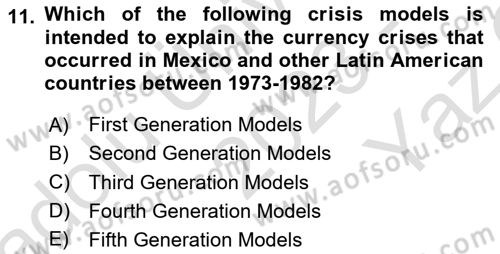 Global Political Economy Dersi 2023 - 2024 Yılı Yaz Okulu Sınav Soruları 11. Soru