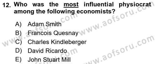 Global Political Economy Dersi 2023 - 2024 Yılı Yaz Okulu Sınav Soruları 12. Soru