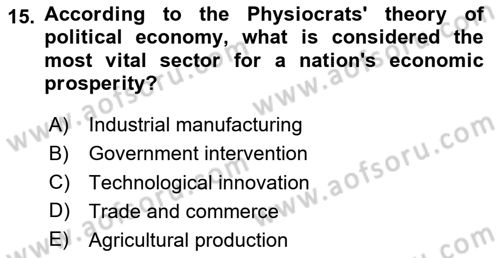 Global Political Economy Dersi Ara Sınavı Deneme Sınav Soruları 15. Soru