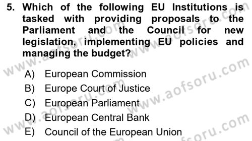 Global Political Economy Dersi Ara Sınavı Deneme Sınav Soruları 5. Soru