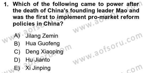 Global Political Economy Dersi 2024 - 2025 Yılı (Final) Dönem Sonu Sınav Soruları 1. Soru