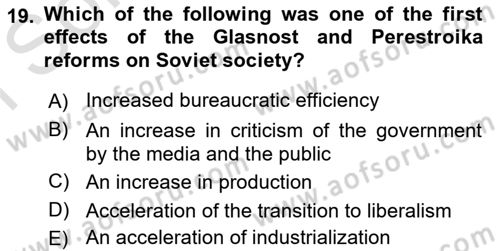 Global Political Economy Dersi 2024 - 2025 Yılı (Final) Dönem Sonu Sınav Soruları 19. Soru