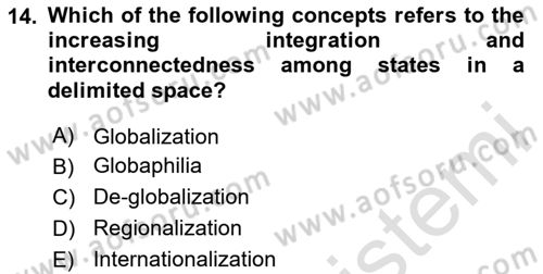 Global Political Economy Dersi 2025 - 2026 Yılı (Vize) Ara Sınav Soruları 14. Soru