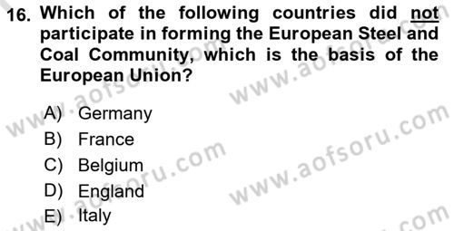 Global Political Economy Dersi 2025 - 2026 Yılı (Vize) Ara Sınav Soruları 16. Soru