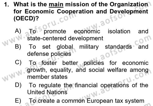 Global Political Economy Dersi 2025 - 2026 Yılı (Final) Dönem Sonu Sınav Soruları 1. Soru