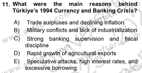 Global Political Economy Dersi 2025 - 2026 Yılı (Final) Dönem Sonu Sınav Soruları 11. Soru