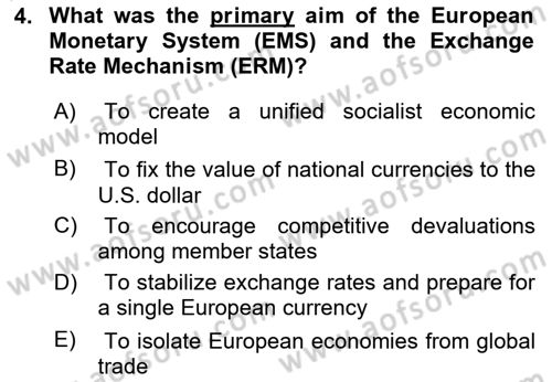 Global Political Economy Dersi 2025 - 2026 Yılı (Final) Dönem Sonu Sınav Soruları 4. Soru