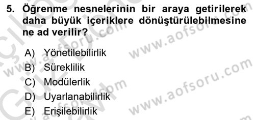 İçerik Yönetim Sistemleri Dersi 2017 - 2018 Yılı (Vize) Ara Sınav Soruları 5. Soru