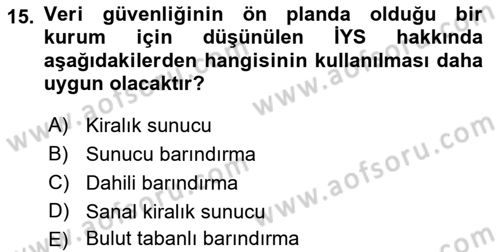 İçerik Yönetim Sistemleri Dersi 2017 - 2018 Yılı (Final) Dönem Sonu Sınav Soruları 15. Soru