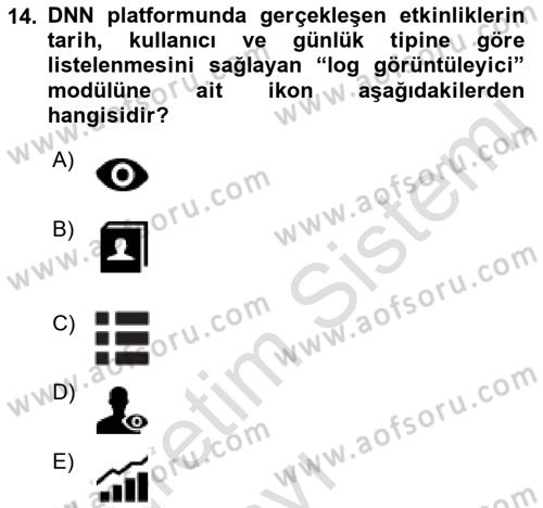 İçerik Yönetim Sistemleri Dersi 2018 - 2019 Yılı 3 Ders Sınav Soruları 14. Soru