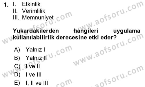 İçerik Yönetim Sistemleri Dersi Ara Sınavı Deneme Sınav Soruları 1. Soru