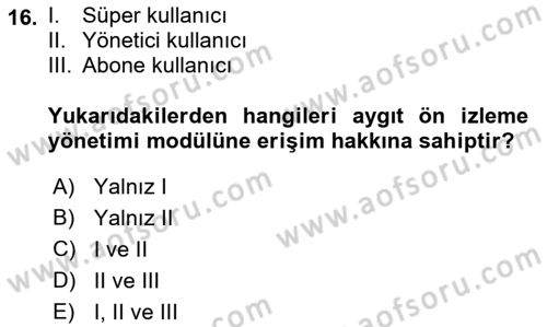 İçerik Yönetim Sistemleri Dersi 2018 - 2019 Yılı (Final) Dönem Sonu Sınav Soruları 16. Soru