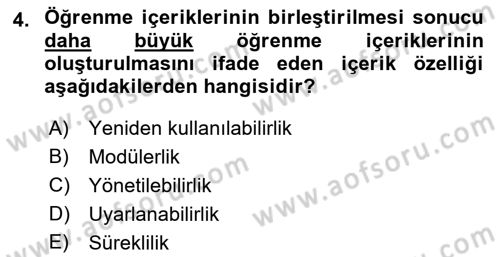 İçerik Yönetim Sistemleri Dersi 2021 - 2022 Yılı (Vize) Ara Sınav Soruları 4. Soru