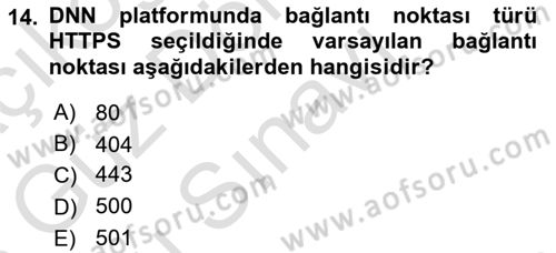 İçerik Yönetim Sistemleri Dersi 2022 - 2023 Yılı (Final) Dönem Sonu Sınav Soruları 14. Soru