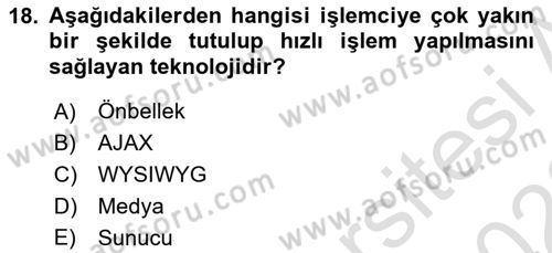İçerik Yönetim Sistemleri Dersi 2022 - 2023 Yılı (Final) Dönem Sonu Sınav Soruları 18. Soru