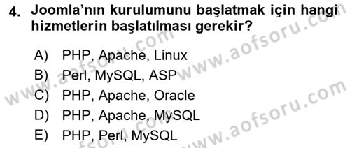 İçerik Yönetim Sistemleri Dersi 2022 - 2023 Yılı (Final) Dönem Sonu Sınav Soruları 4. Soru