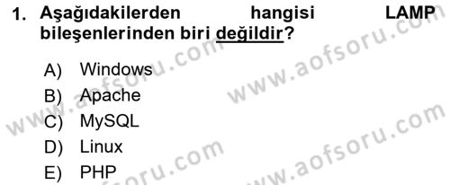 İçerik Yönetim Sistemleri Dersi 2022 - 2023 Yılı Yaz Okulu Sınav Soruları 1. Soru