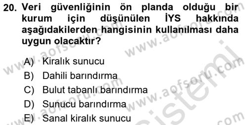 İçerik Yönetim Sistemleri Dersi 2022 - 2023 Yılı Yaz Okulu Sınav Soruları 20. Soru