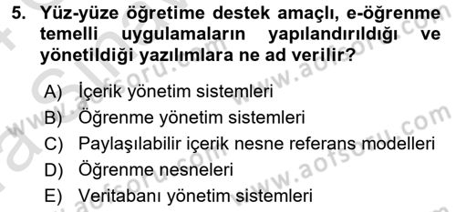 İçerik Yönetim Sistemleri Dersi 2023 - 2024 Yılı (Vize) Ara Sınav Soruları 5. Soru