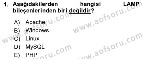 İçerik Yönetim Sistemleri Dersi 2023 - 2024 Yılı (Final) Dönem Sonu Sınav Soruları 1. Soru
