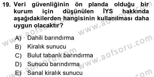 İçerik Yönetim Sistemleri Dersi 2024 - 2025 Yılı (Final) Dönem Sonu Sınav Soruları 19. Soru