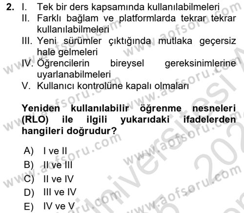 İçerik Yönetim Sistemleri Dersi 2025 - 2026 Yılı (Final) Dönem Sonu Sınav Soruları 2. Soru