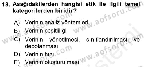 Öğrenme Yönetim Sistemleri Dersi 2017 - 2018 Yılı 3 Ders Sınav Soruları 18. Soru