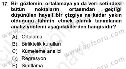 Öğrenme Yönetim Sistemleri Dersi 2018 - 2019 Yılı (Final) Dönem Sonu Sınav Soruları 17. Soru