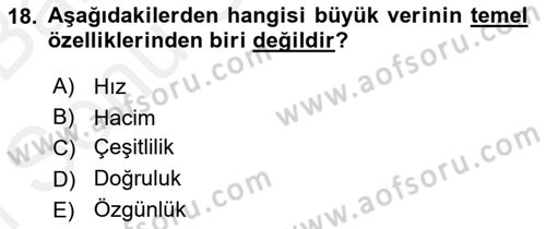 Öğrenme Yönetim Sistemleri Dersi 2018 - 2019 Yılı (Final) Dönem Sonu Sınav Soruları 18. Soru