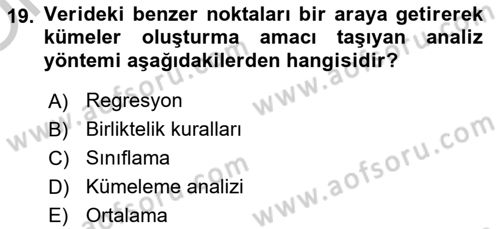 Öğrenme Yönetim Sistemleri Dersi 2018 - 2019 Yılı Yaz Okulu Sınav Soruları 19. Soru