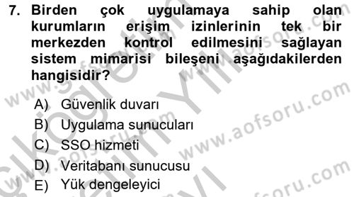 Öğrenme Yönetim Sistemleri Dersi 2018 - 2019 Yılı Yaz Okulu Sınav Soruları 7. Soru