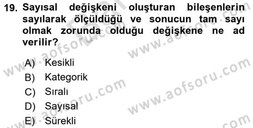 Öğrenme Yönetim Sistemleri Dersi 2021 - 2022 Yılı (Final) Dönem Sonu Sınav Soruları 19. Soru