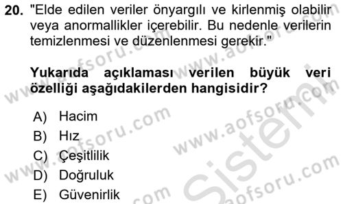 Öğrenme Yönetim Sistemleri Dersi 2023 - 2024 Yılı (Final) Dönem Sonu Sınav Soruları 20. Soru