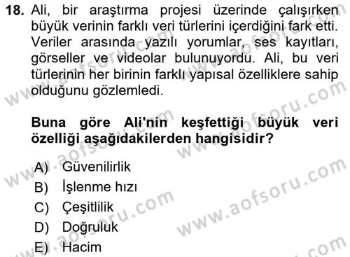Öğrenme Yönetim Sistemleri Dersi 2024 - 2025 Yılı (Final) Dönem Sonu Sınav Soruları 18. Soru