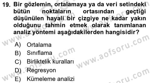 Öğrenme Yönetim Sistemleri Dersi 2024 - 2025 Yılı (Final) Dönem Sonu Sınav Soruları 19. Soru