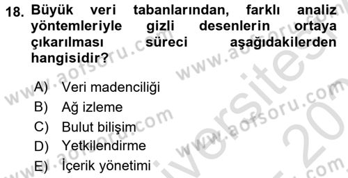 Öğrenme Yönetim Sistemleri Dersi 2025 - 2026 Yılı (Final) Dönem Sonu Sınav Soruları 18. Soru
