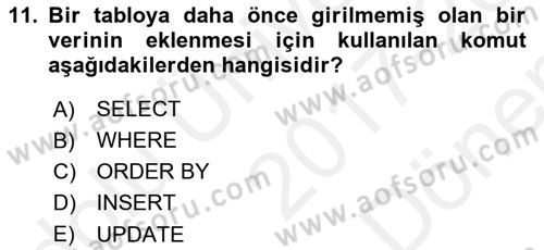 Web Yayıncılığı Dersi 2016 - 2017 Yılı (Final) Dönem Sonu Sınav Soruları 11. Soru