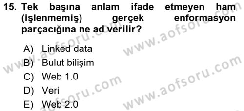 Web Yayıncılığı Dersi 2017 - 2018 Yılı 3 Ders Sınav Soruları 15. Soru