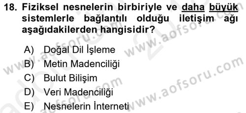 Web Yayıncılığı Dersi 2017 - 2018 Yılı 3 Ders Sınav Soruları 18. Soru