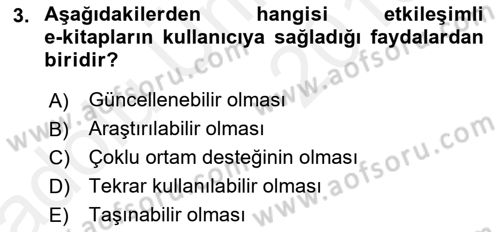 Web Yayıncılığı Dersi 2017 - 2018 Yılı 3 Ders Sınav Soruları 3. Soru