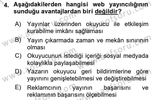 Web Yayıncılığı Dersi 2017 - 2018 Yılı (Vize) Ara Sınav Soruları 4. Soru
