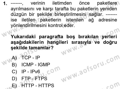 Web Yayıncılığı Dersi 2018 - 2019 Yılı 3 Ders Sınav Soruları 1. Soru